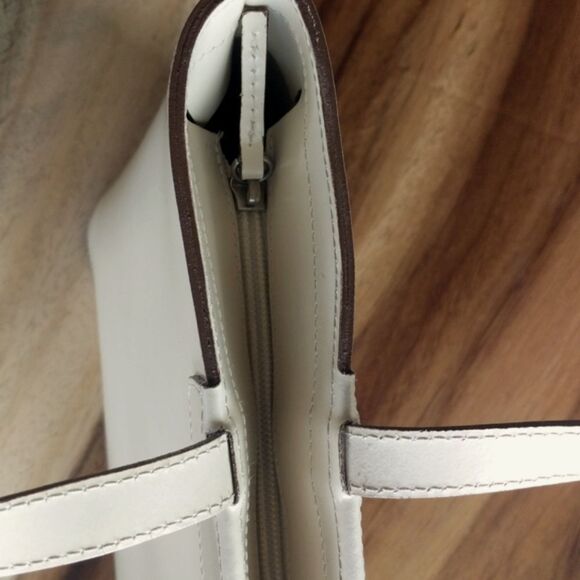 LAMARTHE High Quality Italian Leather Cream Tote  Handbag - Picture 11 of 13